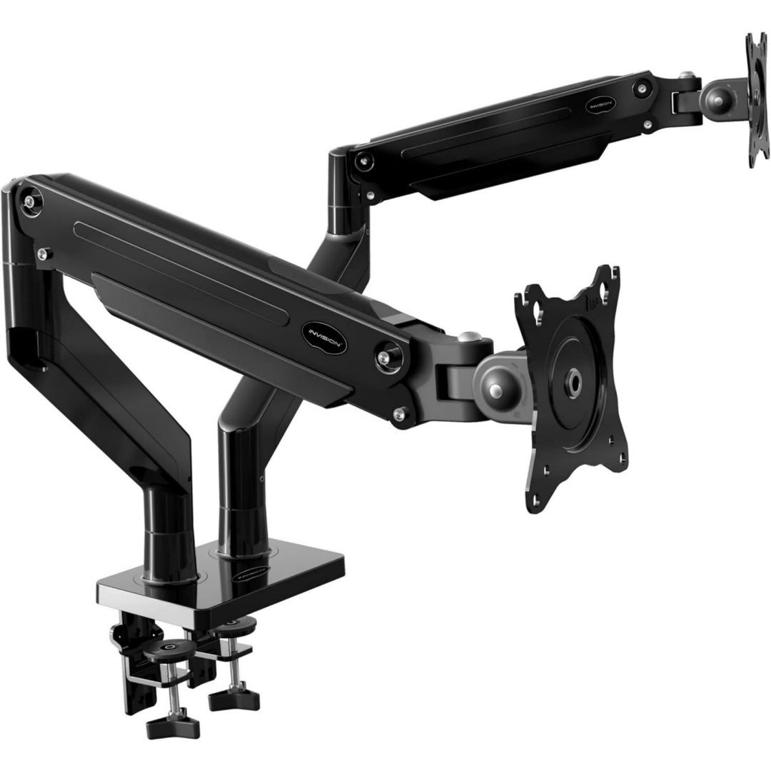bracci per monitor oro ufficio doppio