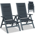 sedie per tavolo da giardino grigio alluminio picnic resistente